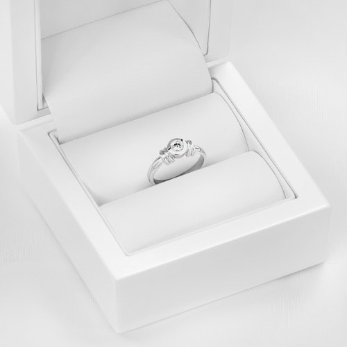 Pierścionek Platinium: platyna, diament